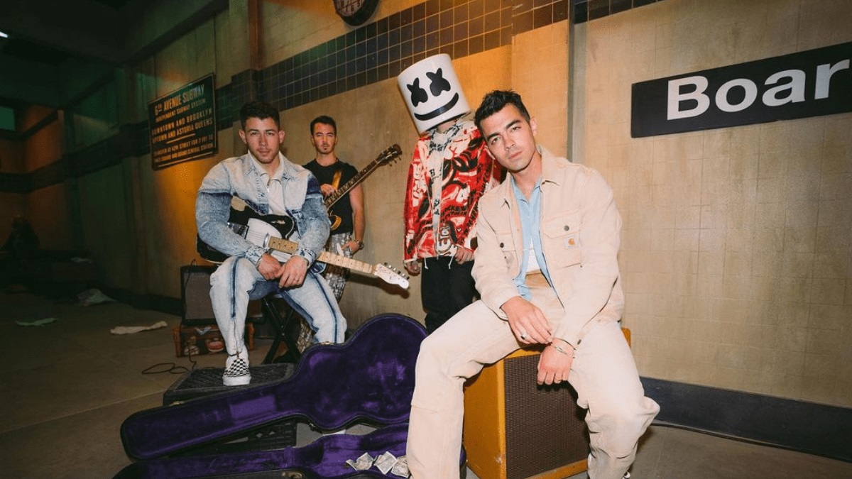 Jonas Brothers lança parceria com Marshmello